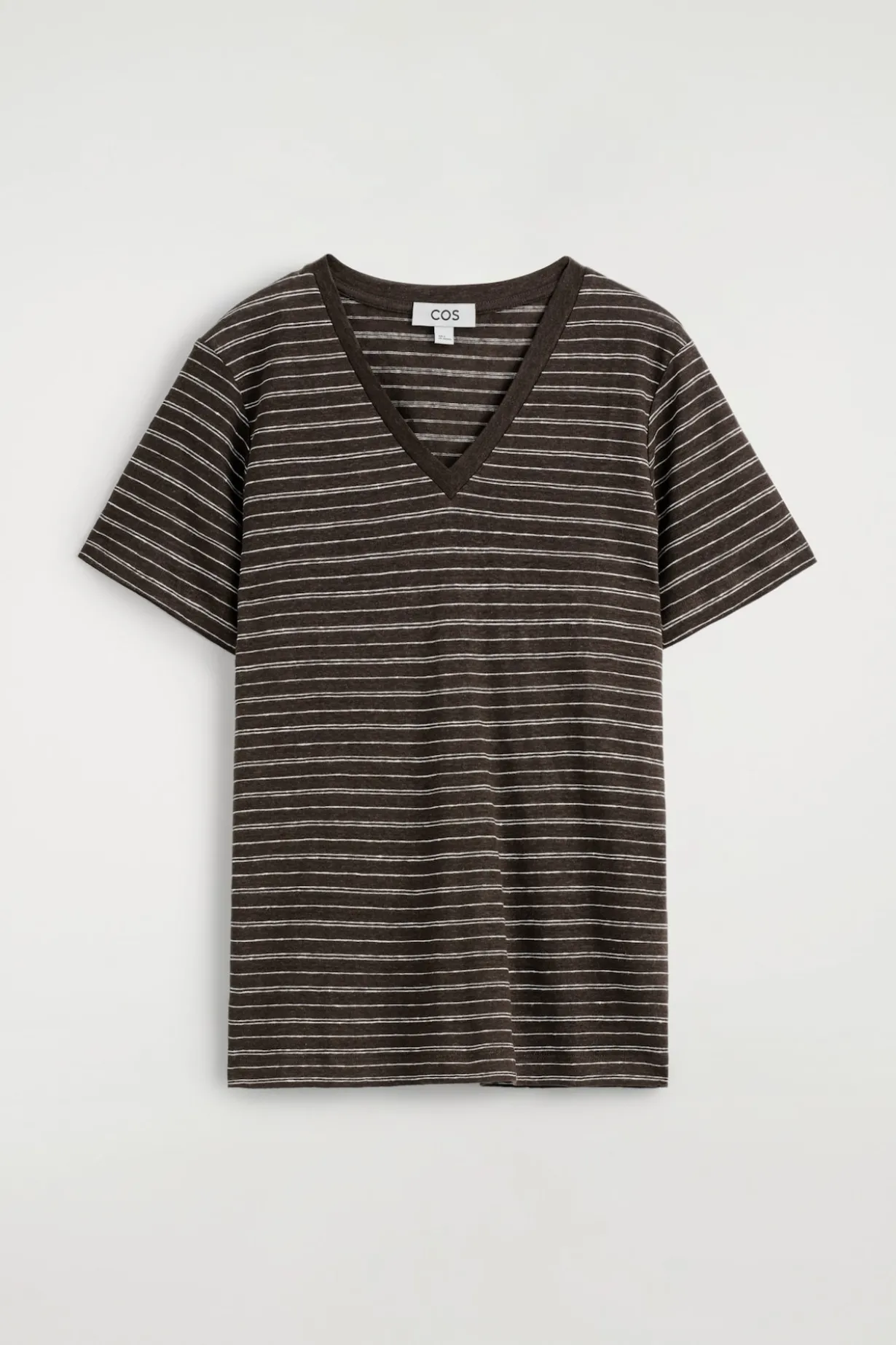 V-NECK LINEN T-SHIRT