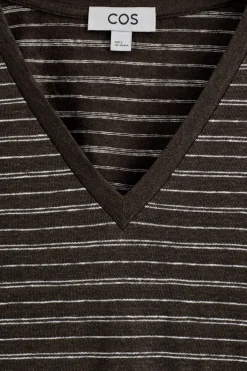 V-NECK LINEN T-SHIRT