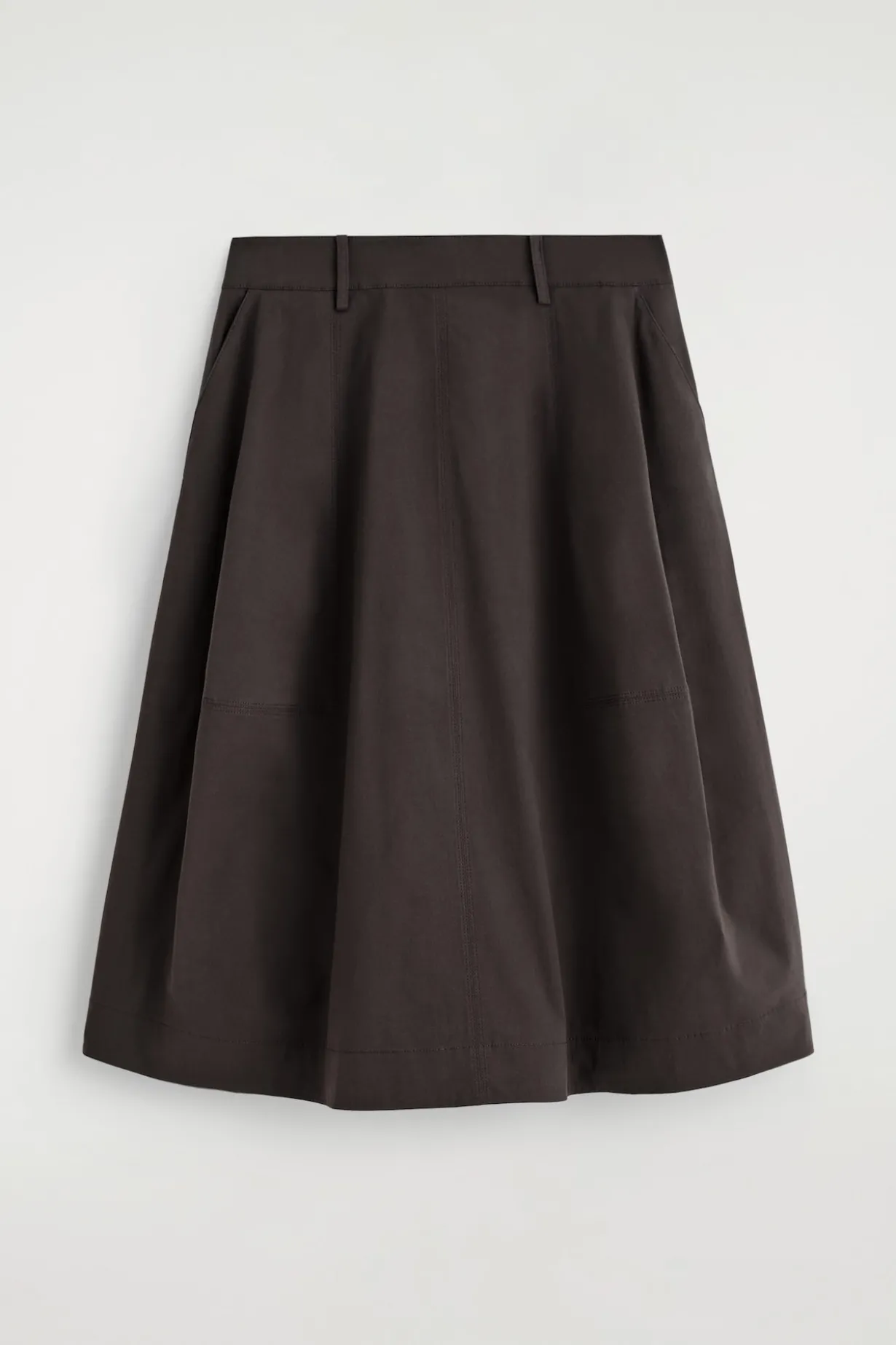 VOLUMINOUS COTTON MIDI SKIRT