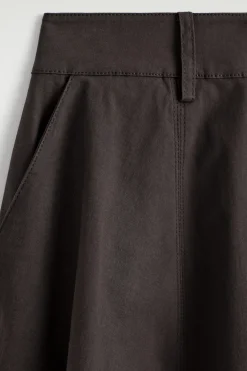 VOLUMINOUS COTTON MIDI SKIRT