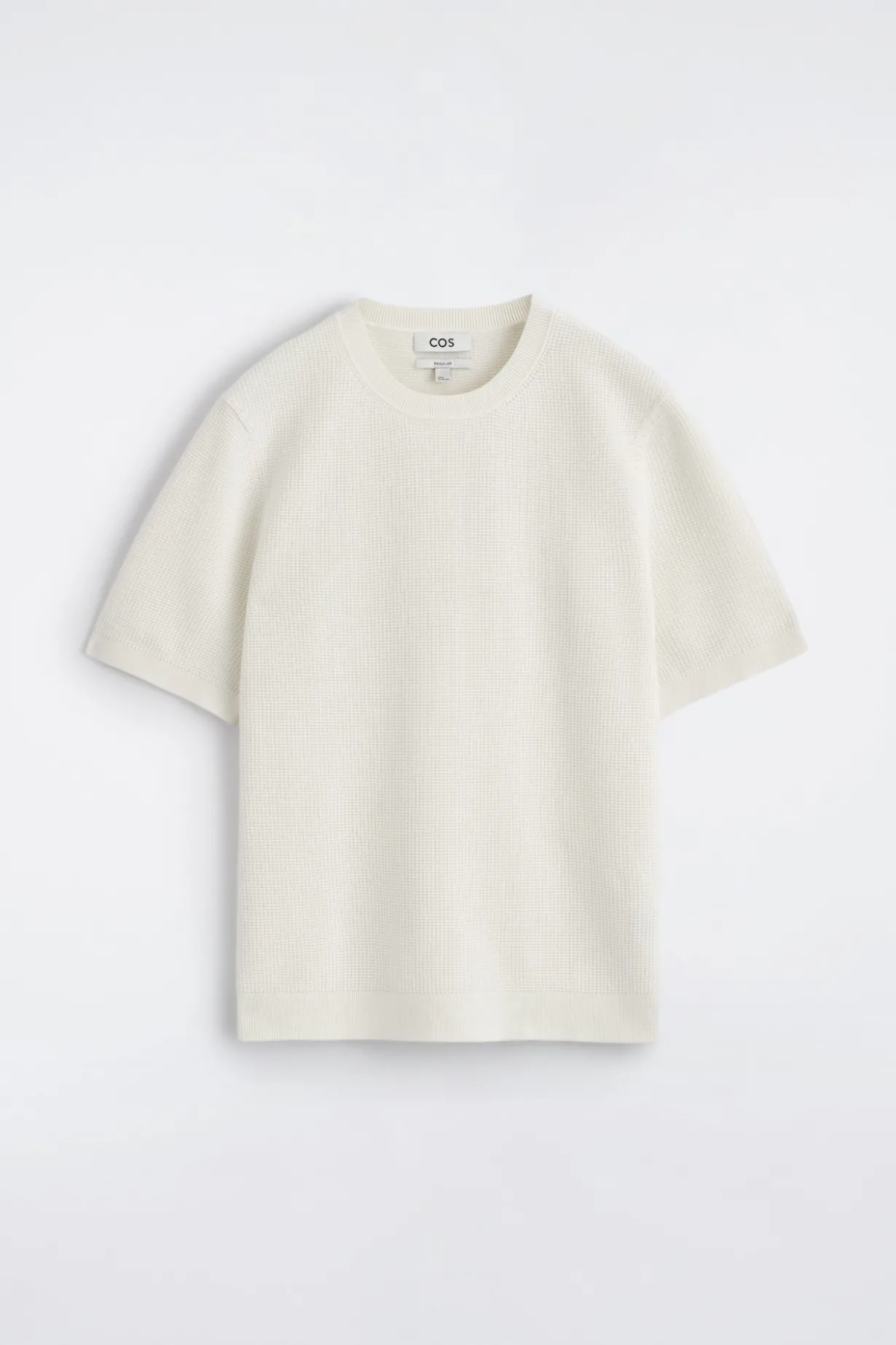 WAFFLE-KNIT COTTON T-SHIRT