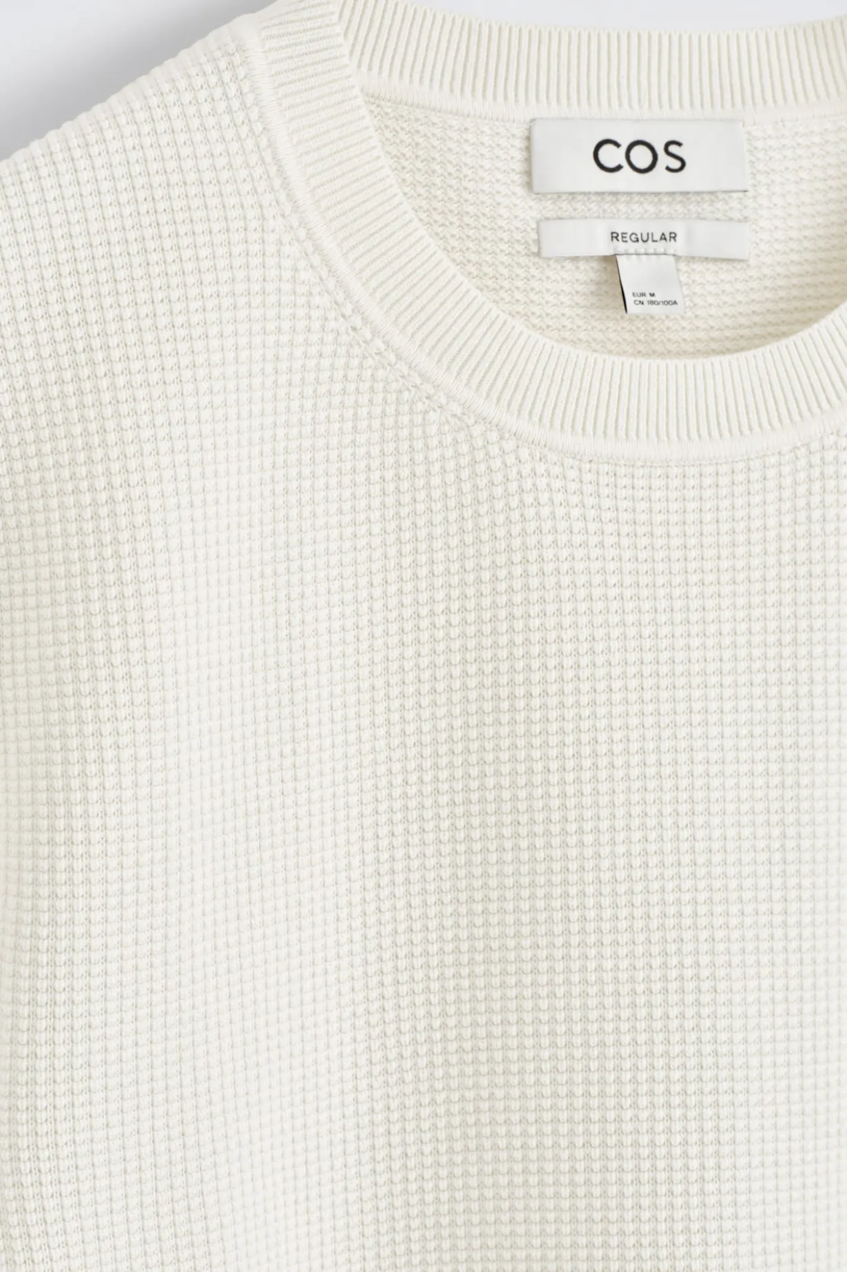 WAFFLE-KNIT COTTON T-SHIRT