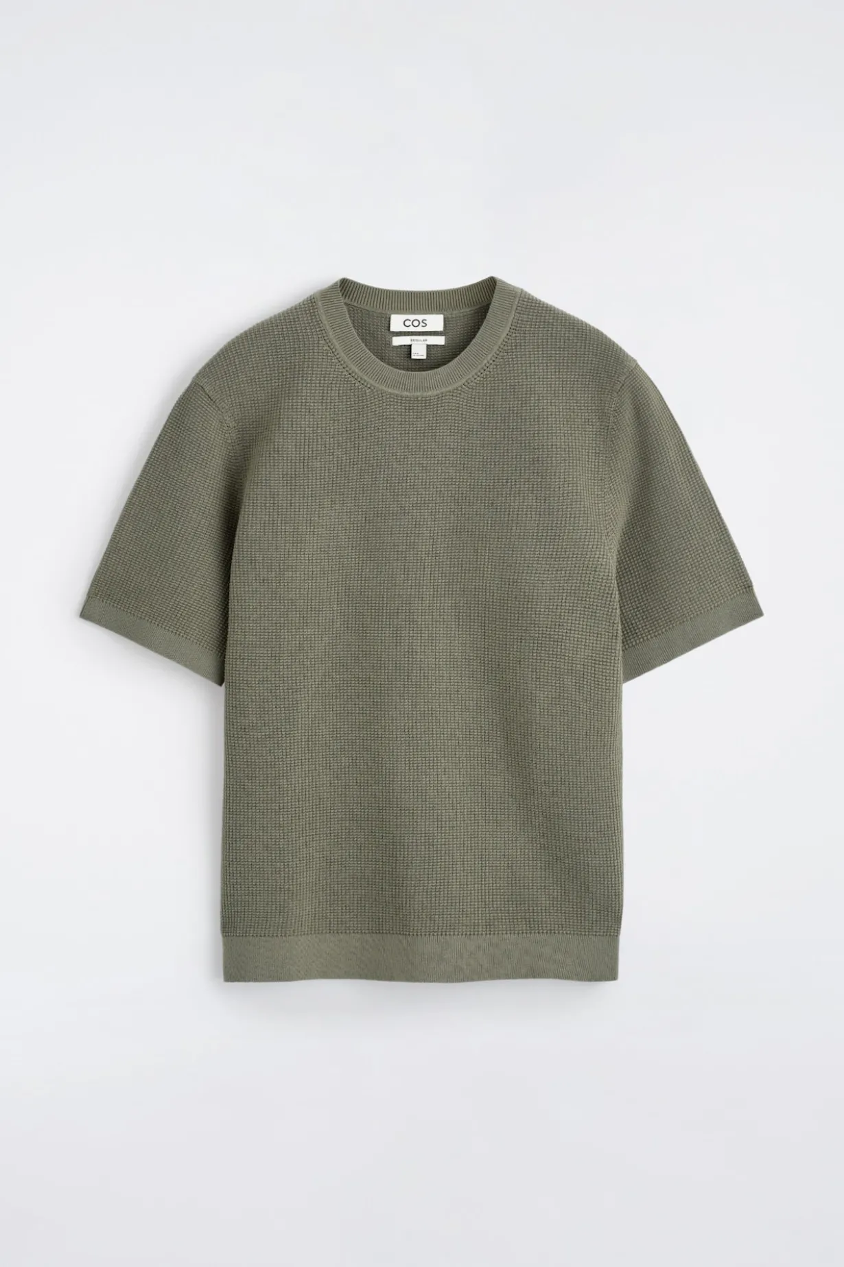 WAFFLE-KNIT COTTON T-SHIRT