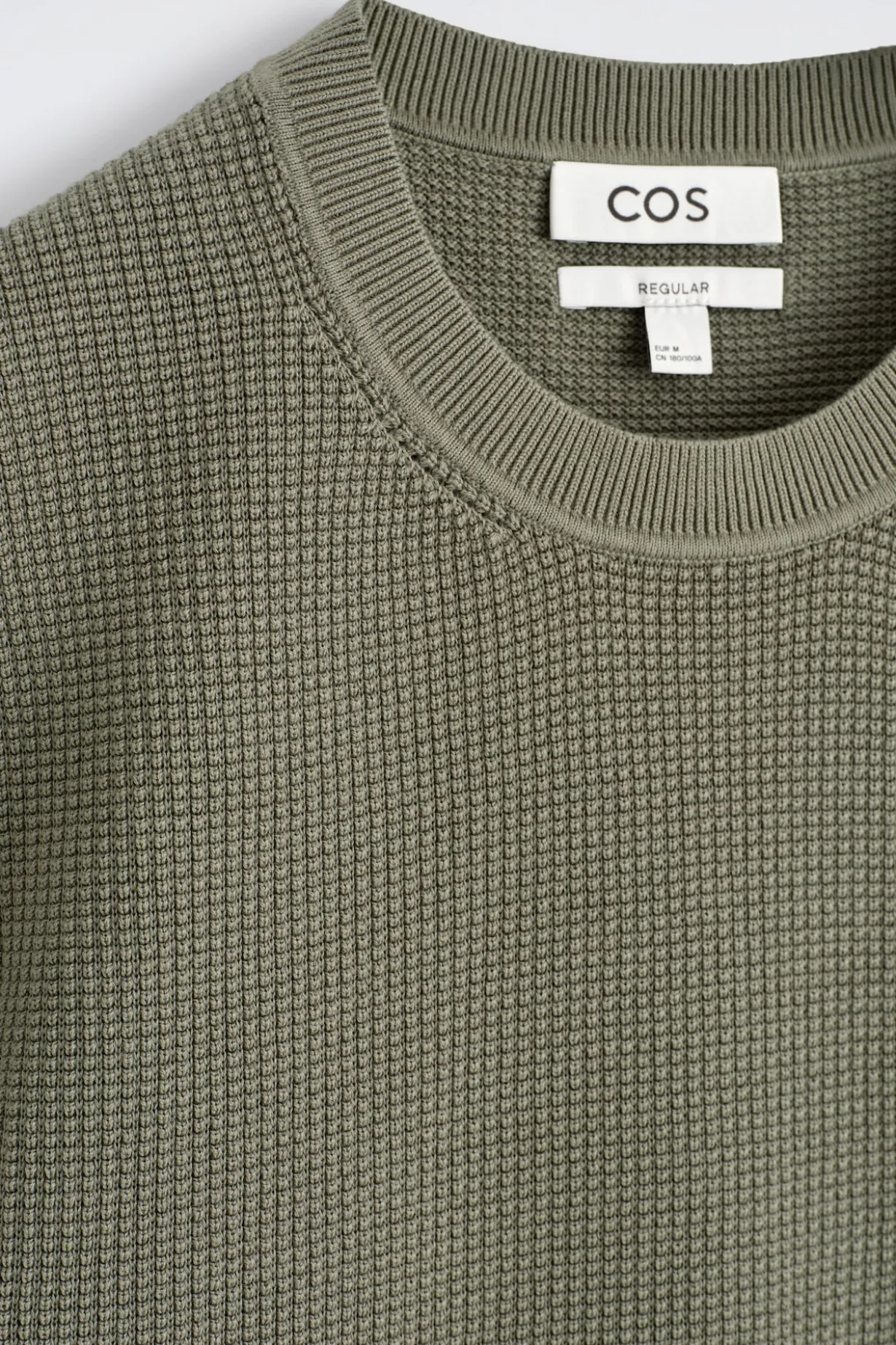 WAFFLE-KNIT COTTON T-SHIRT