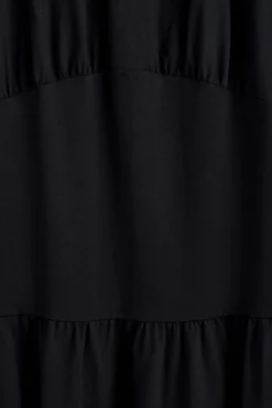 WAISTED COTTON MIDI DRESS