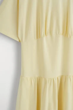 WAISTED COTTON MIDI DRESS