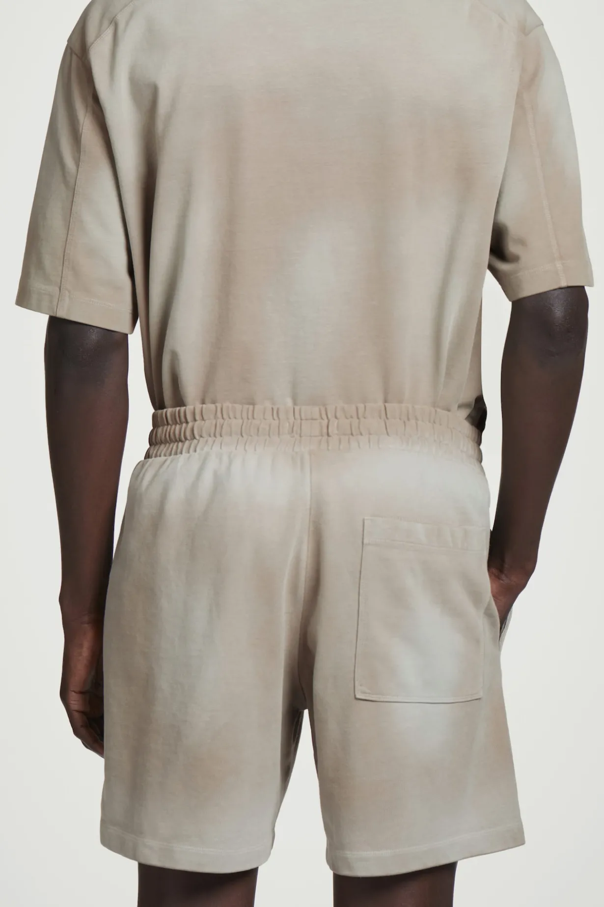 WASHED-JERSEY DRAWSTRING SHORTS