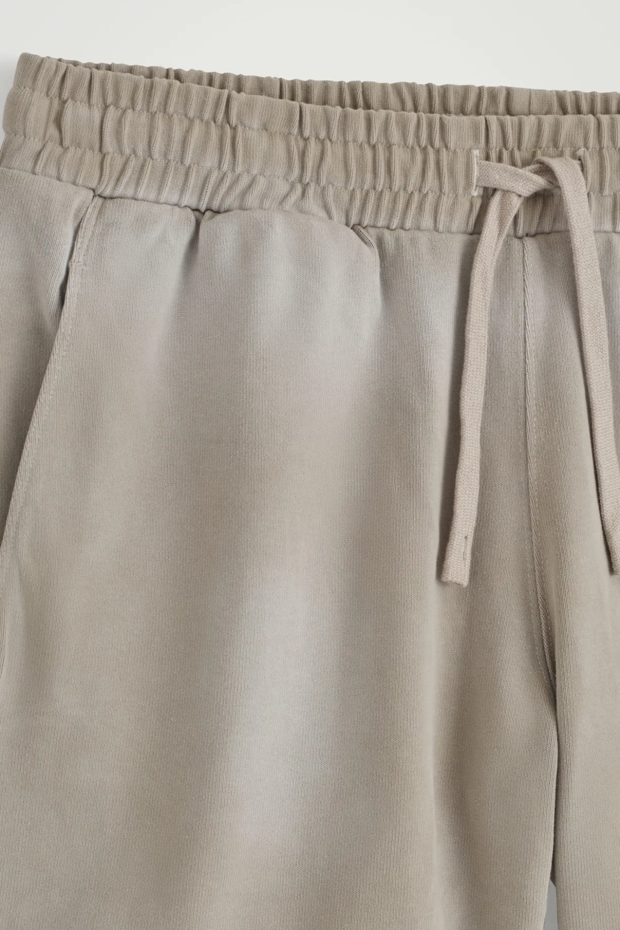 WASHED-JERSEY DRAWSTRING SHORTS