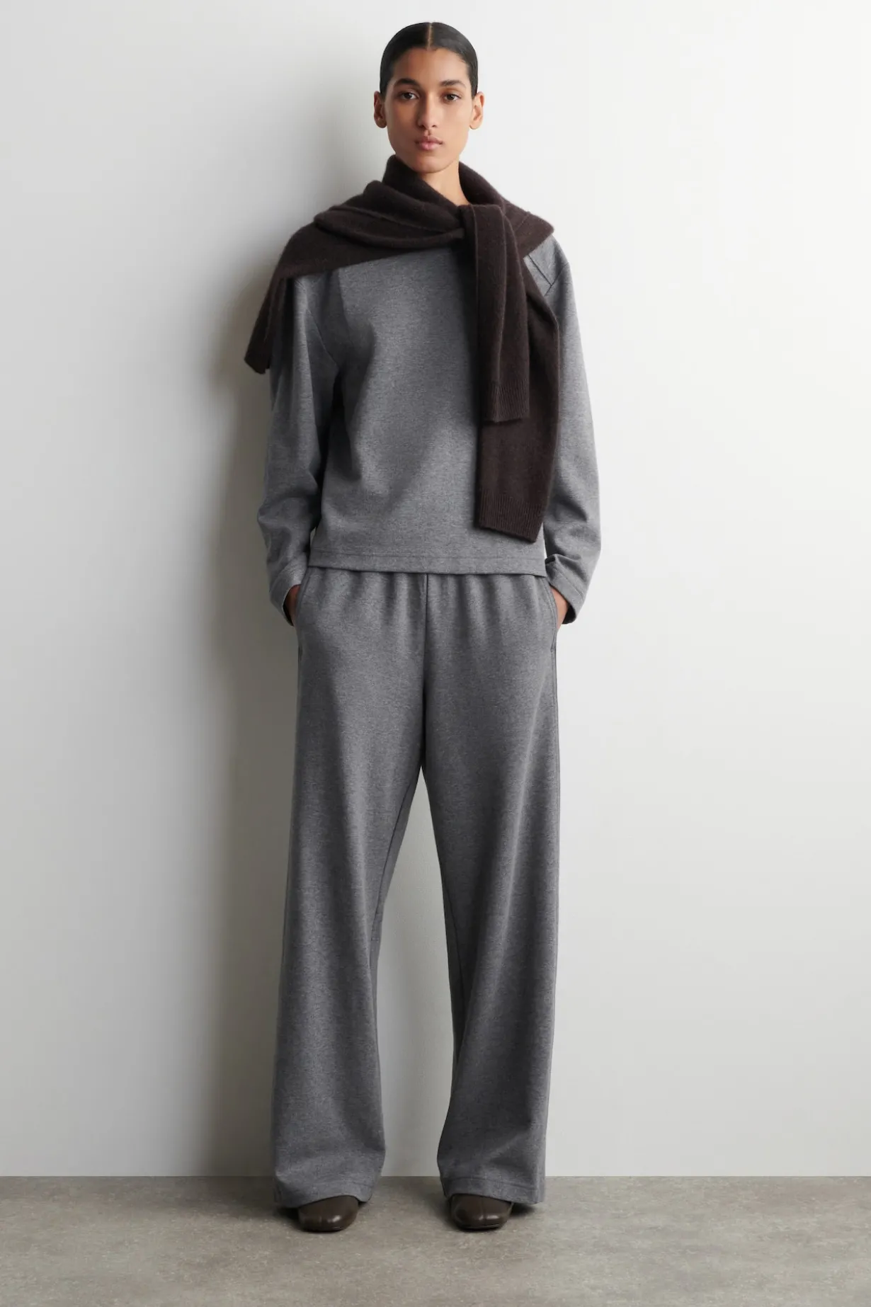 WIDE-LEG COTTON JOGGERS