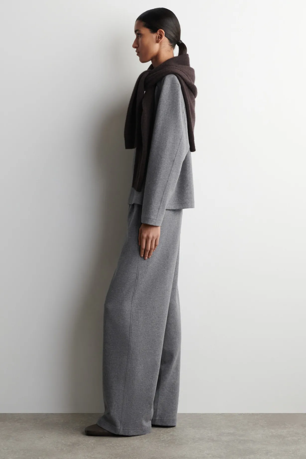 WIDE-LEG COTTON JOGGERS