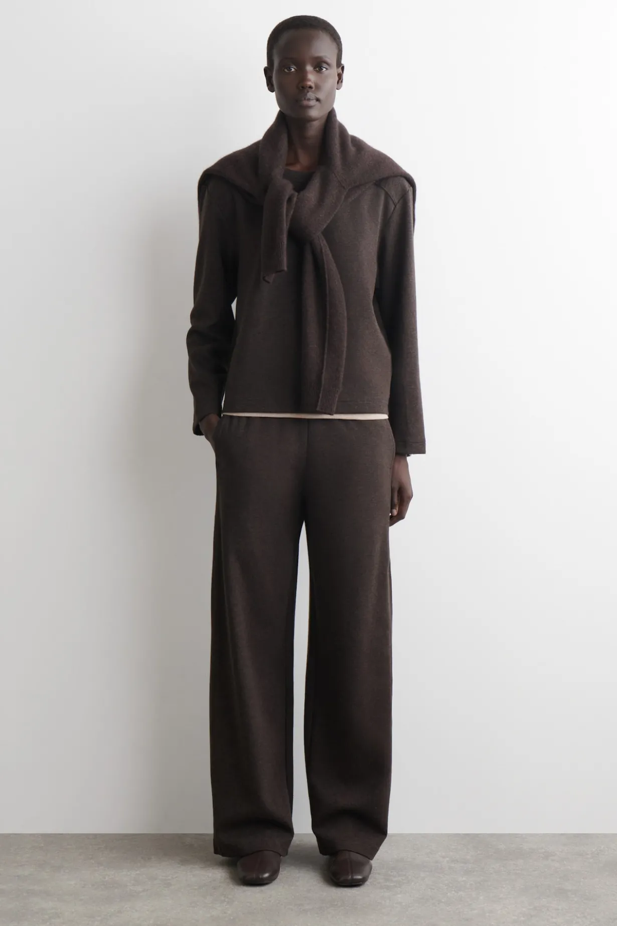 WIDE-LEG COTTON JOGGERS