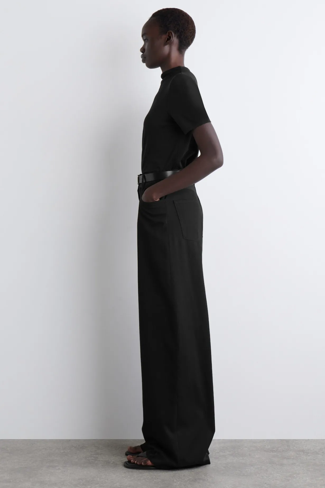 WIDE-LEG COTTON PANTS