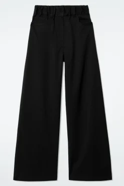 WIDE-LEG COTTON PANTS