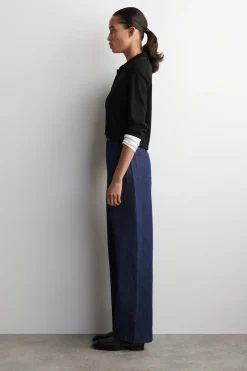 WIDE-LEG DENIM PANTS