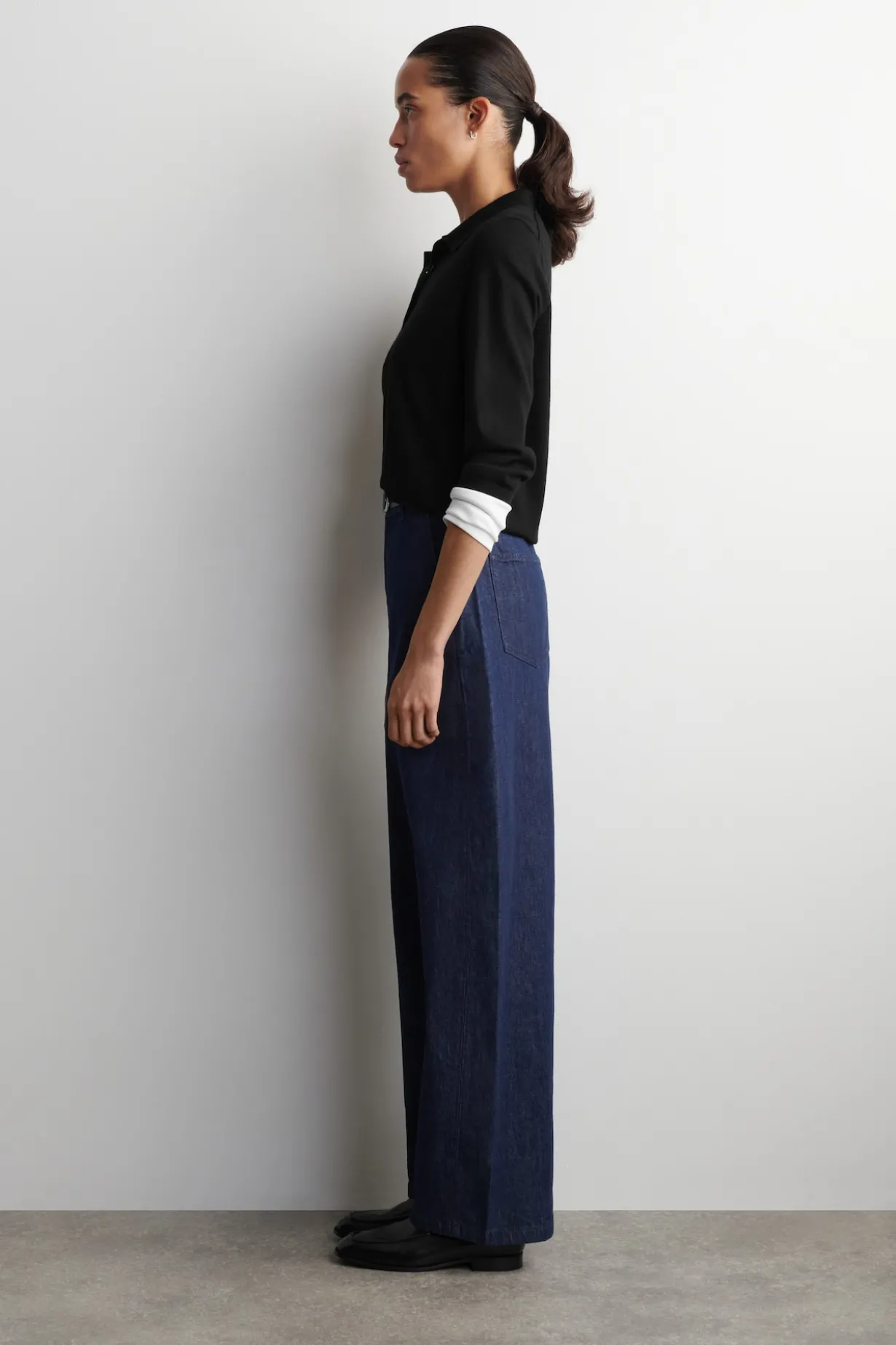 WIDE-LEG DENIM PANTS