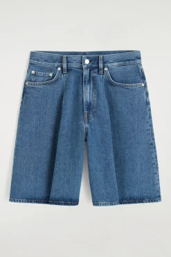 WIDE-LEG DENIM SHORTS