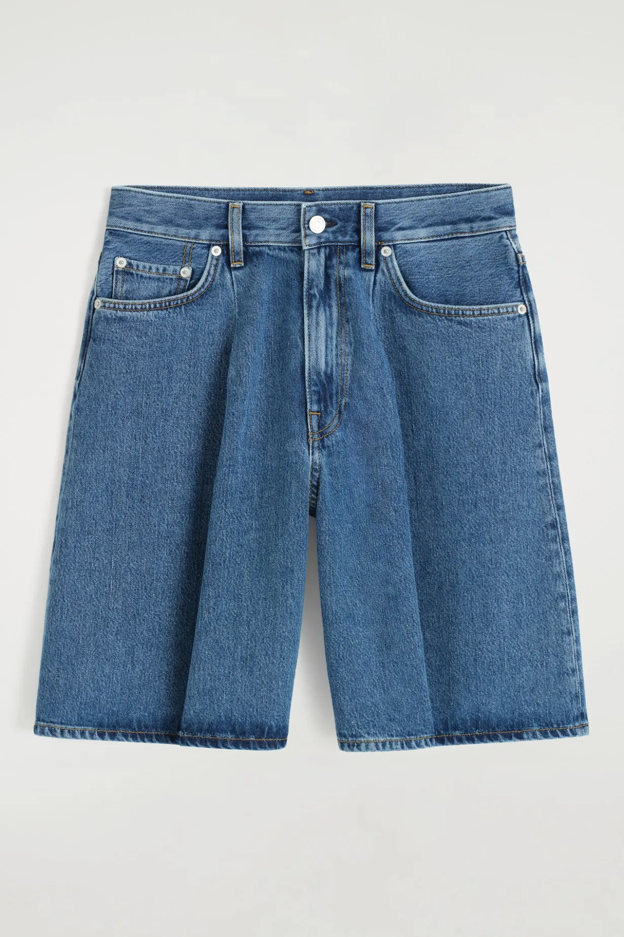 WIDE-LEG DENIM SHORTS