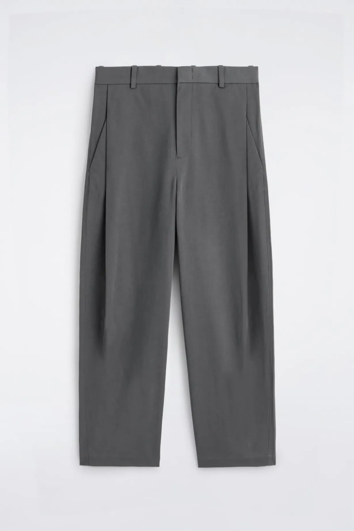 WIDE-LEG PLEATED COTTON PANTS