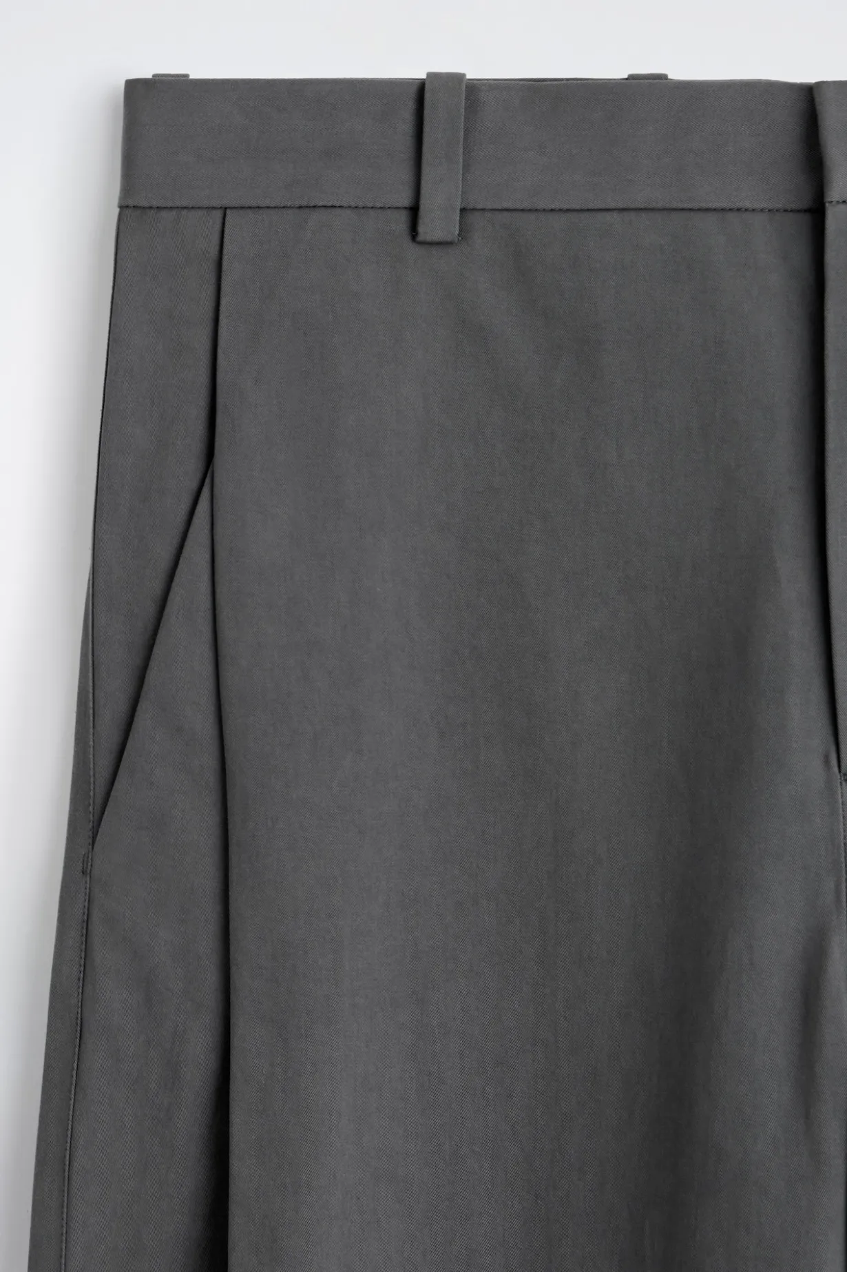 WIDE-LEG PLEATED COTTON PANTS