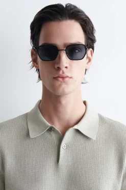 WIRE-FRAME RECTANGLE SUNGLASSES