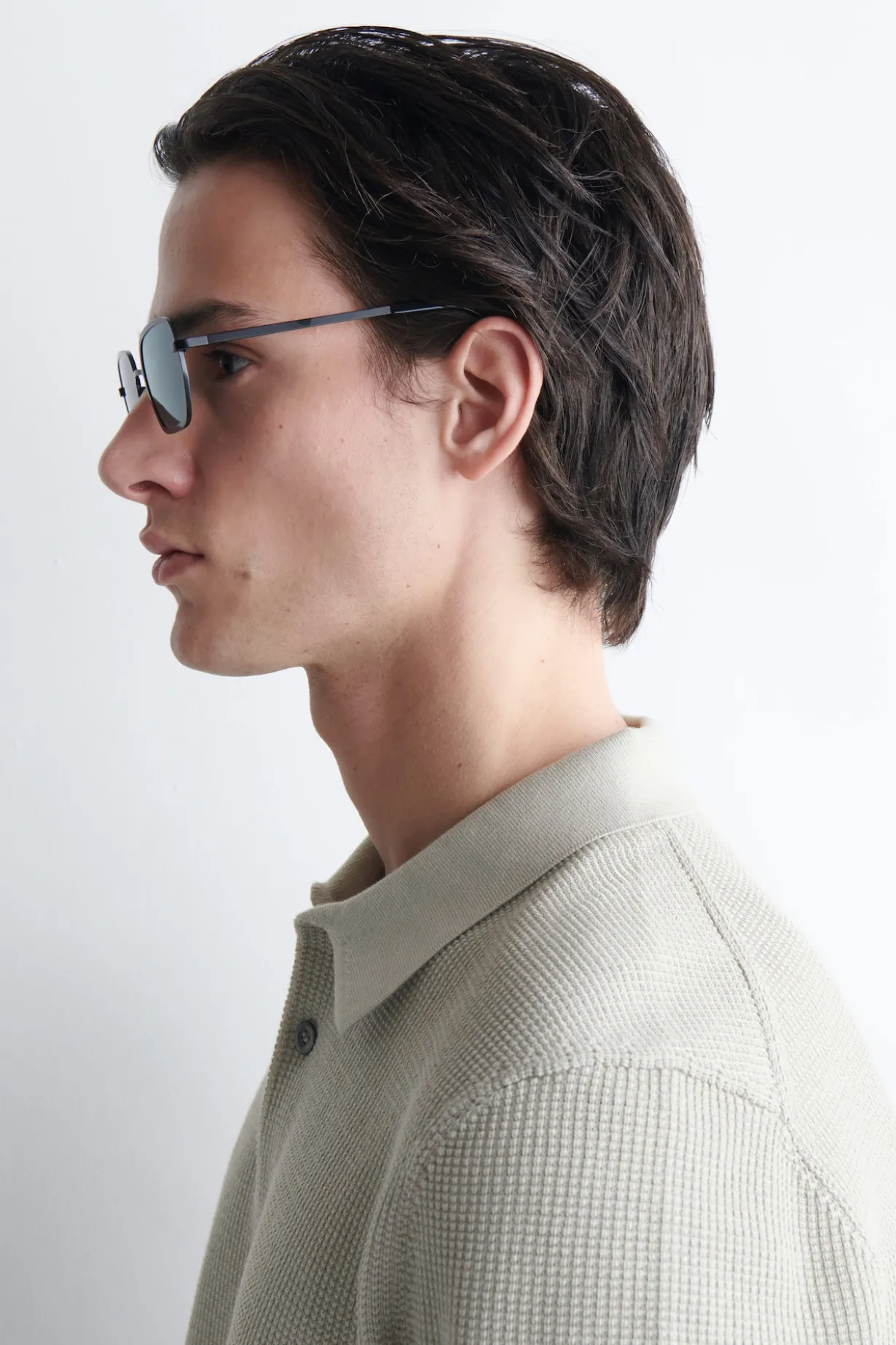 WIRE-FRAME RECTANGLE SUNGLASSES
