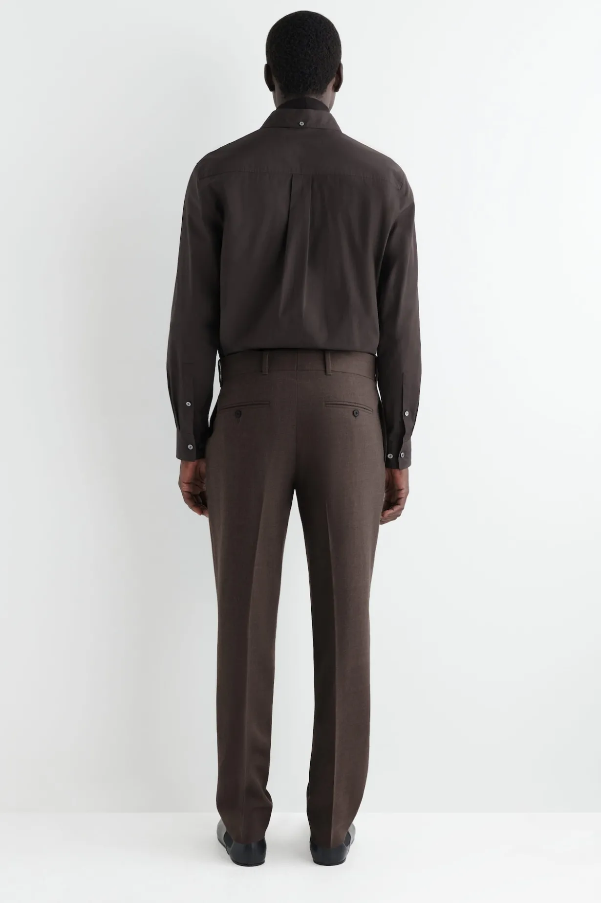 WOOL TAPERED PANTS