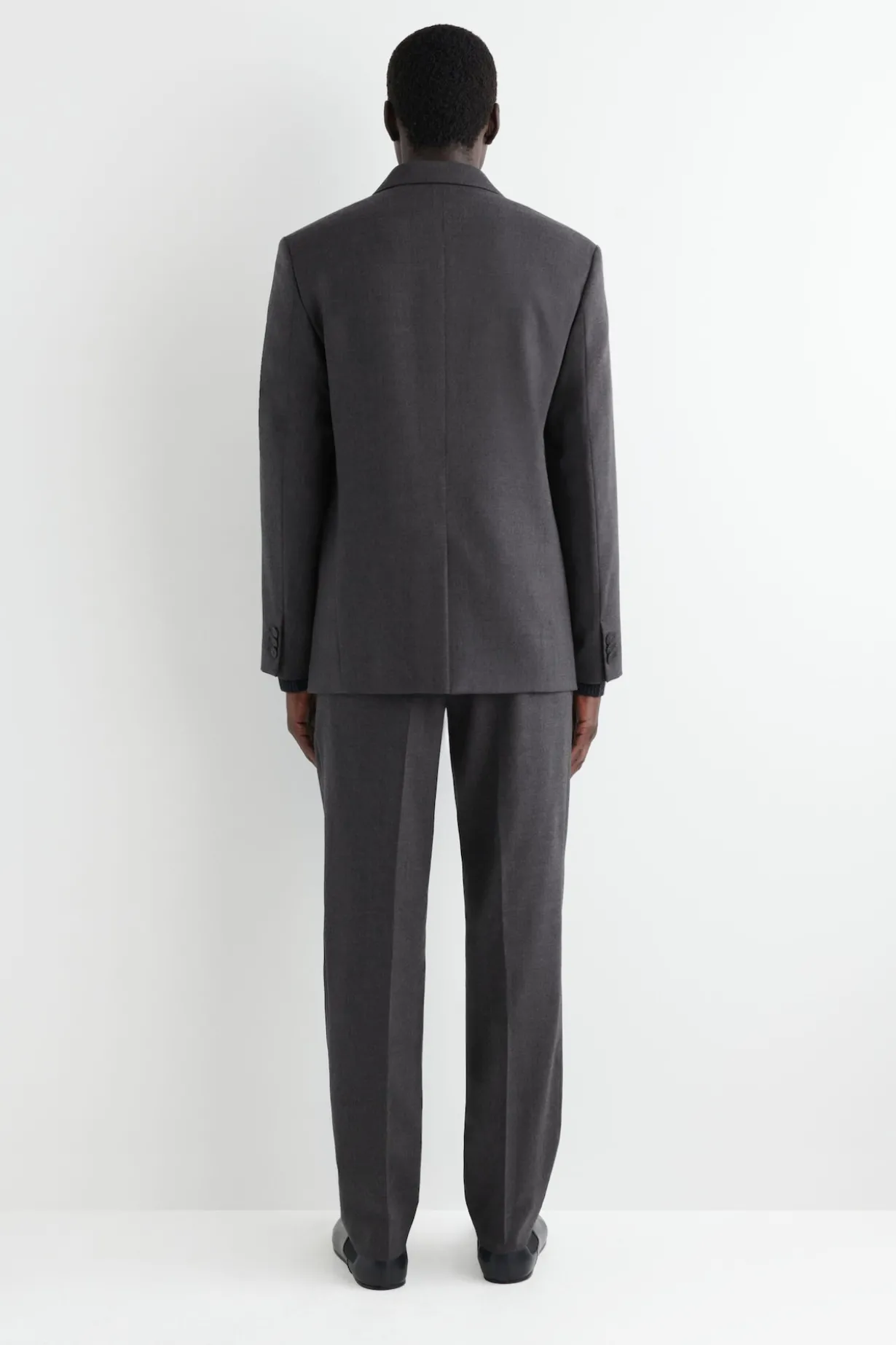 WOOL TAPERED PANTS