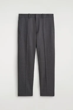 WOOL TAPERED PANTS