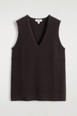 WOOL V-NECK TUNIC VEST