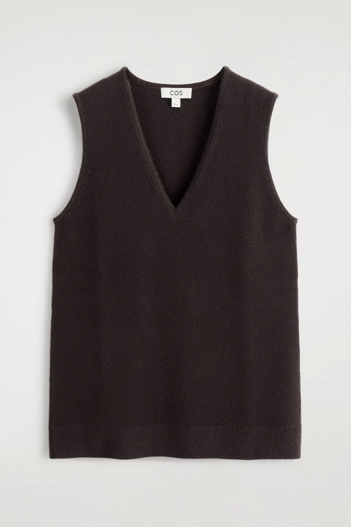 WOOL V-NECK TUNIC VEST