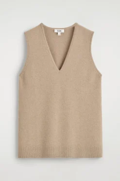 WOOL V-NECK TUNIC VEST