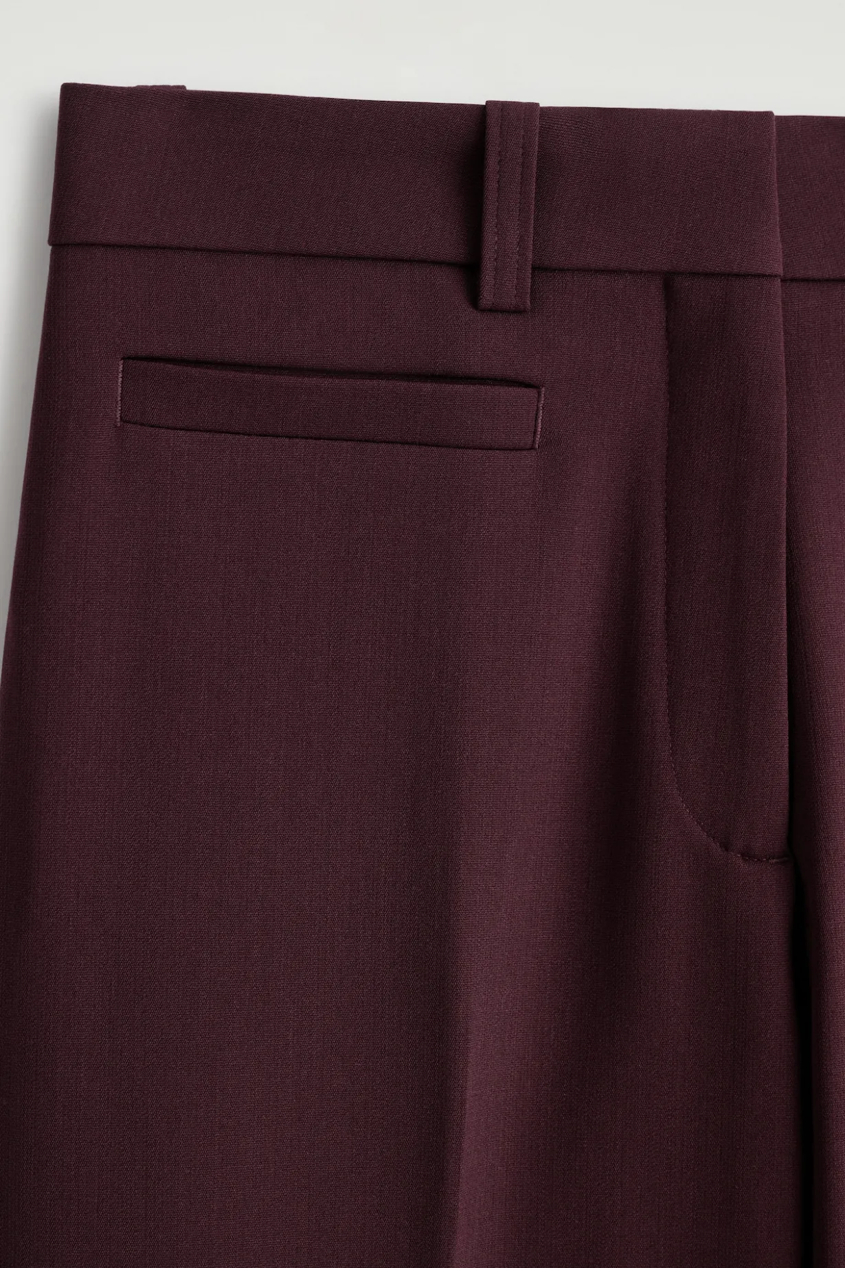 WOOL-BLEND STRAIGHT-LEG PANTS