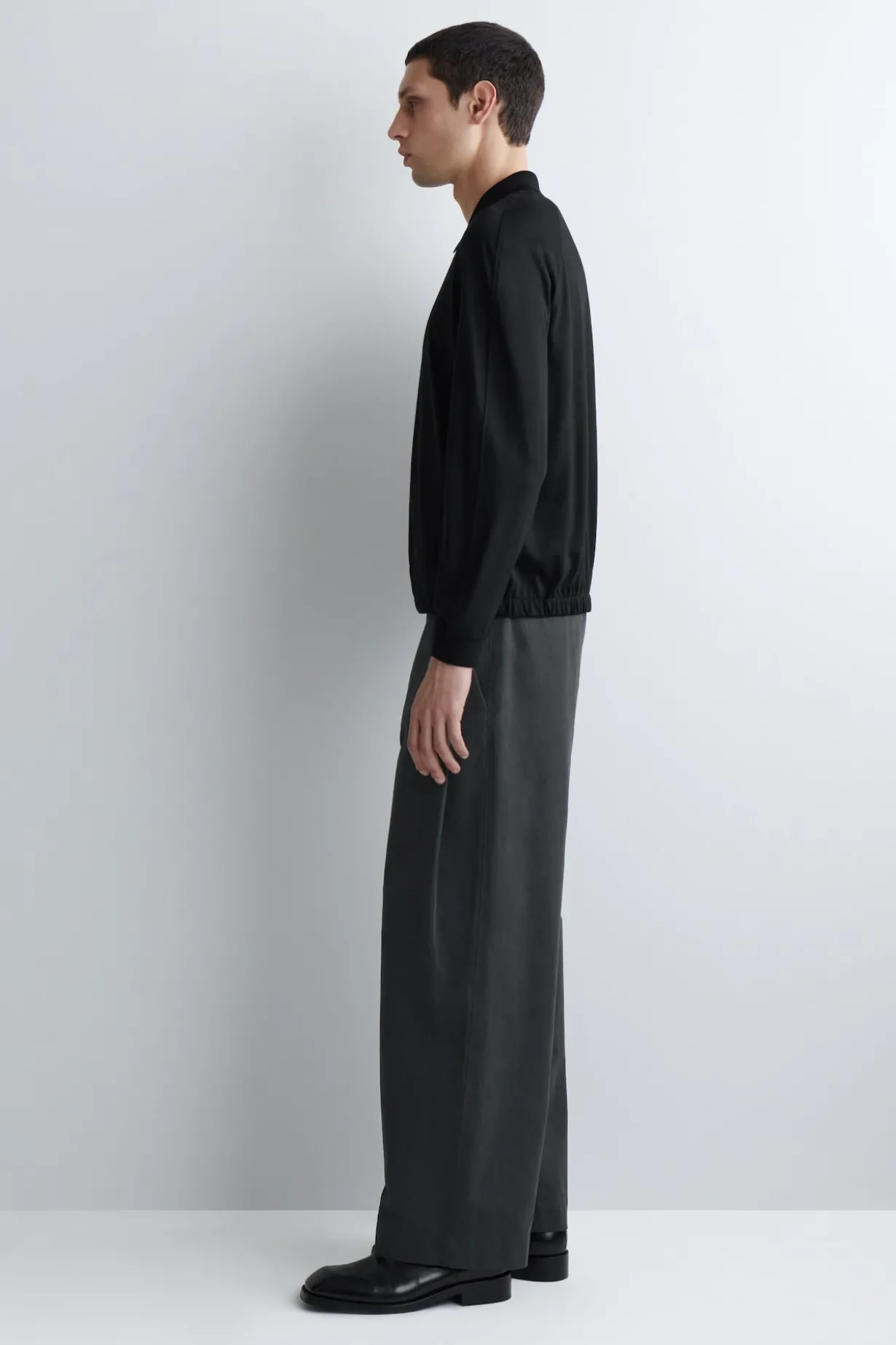 WOOL-JERSEY BOMBER JACKET