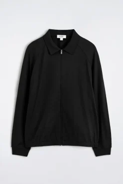 WOOL-JERSEY BOMBER JACKET