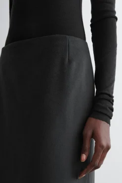 WOOL-ZIBELINE PENCIL SKIRT
