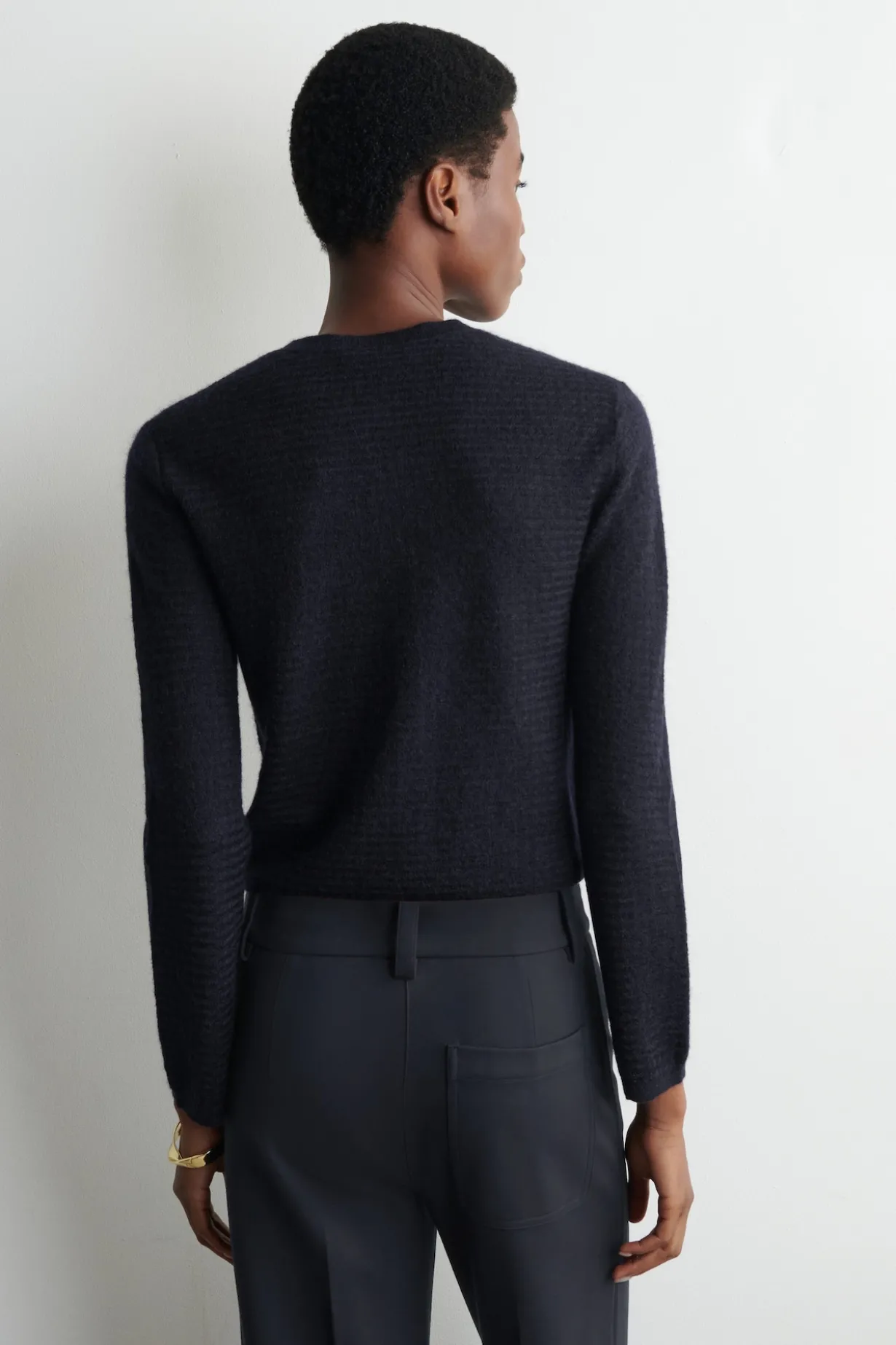 ZIGZAG-KNIT MOHAIR-BLEND CARDIGAN