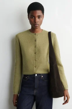ZIGZAG-KNIT MOHAIR-BLEND CARDIGAN
