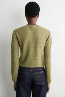 ZIGZAG-KNIT MOHAIR-BLEND CARDIGAN