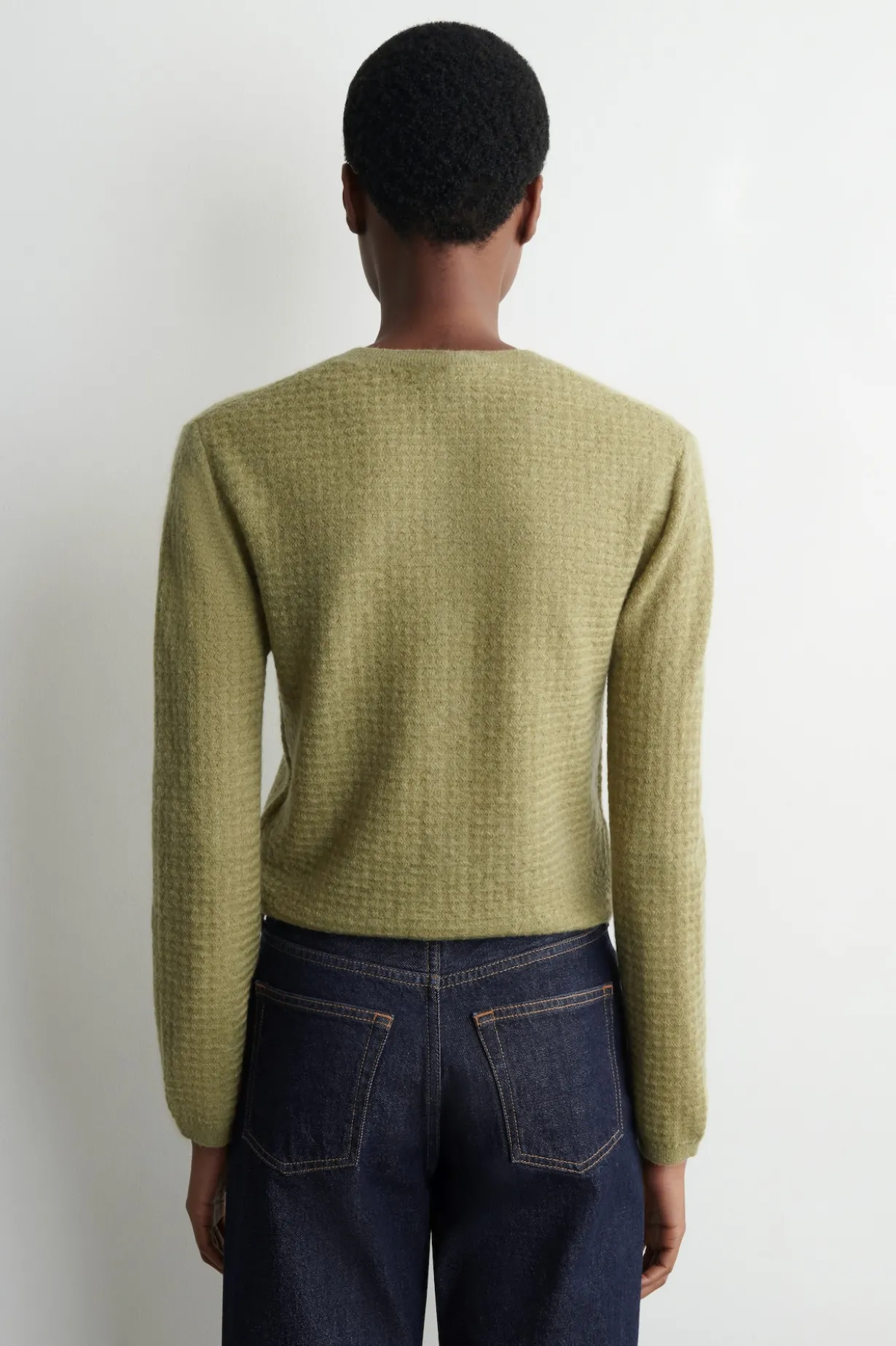 ZIGZAG-KNIT MOHAIR-BLEND CARDIGAN